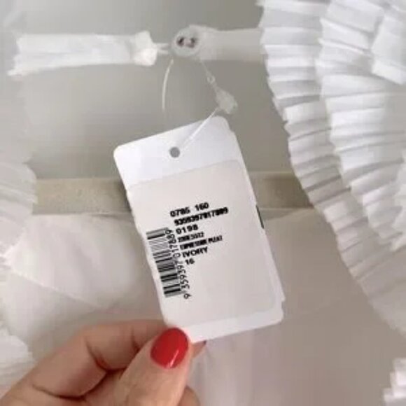 Aje Sculptura Expressive Pleated Organza Maxi Dress White Bridal NEW with tag - Picture 3 of 15